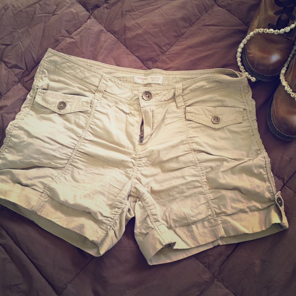 No Boundaries Tan Shorts
